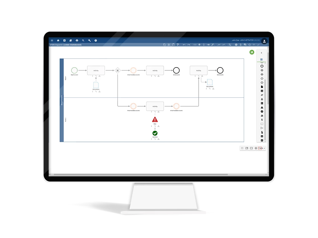 Screenshot der BPMN 2.0 Notation